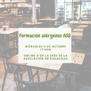Formación alérgenos Aragón Sin Gluten