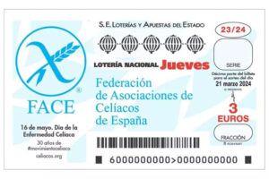 El Día de la Enfermedad Celíaca y FACE protagonistas de la Lotería Nacional de hoy