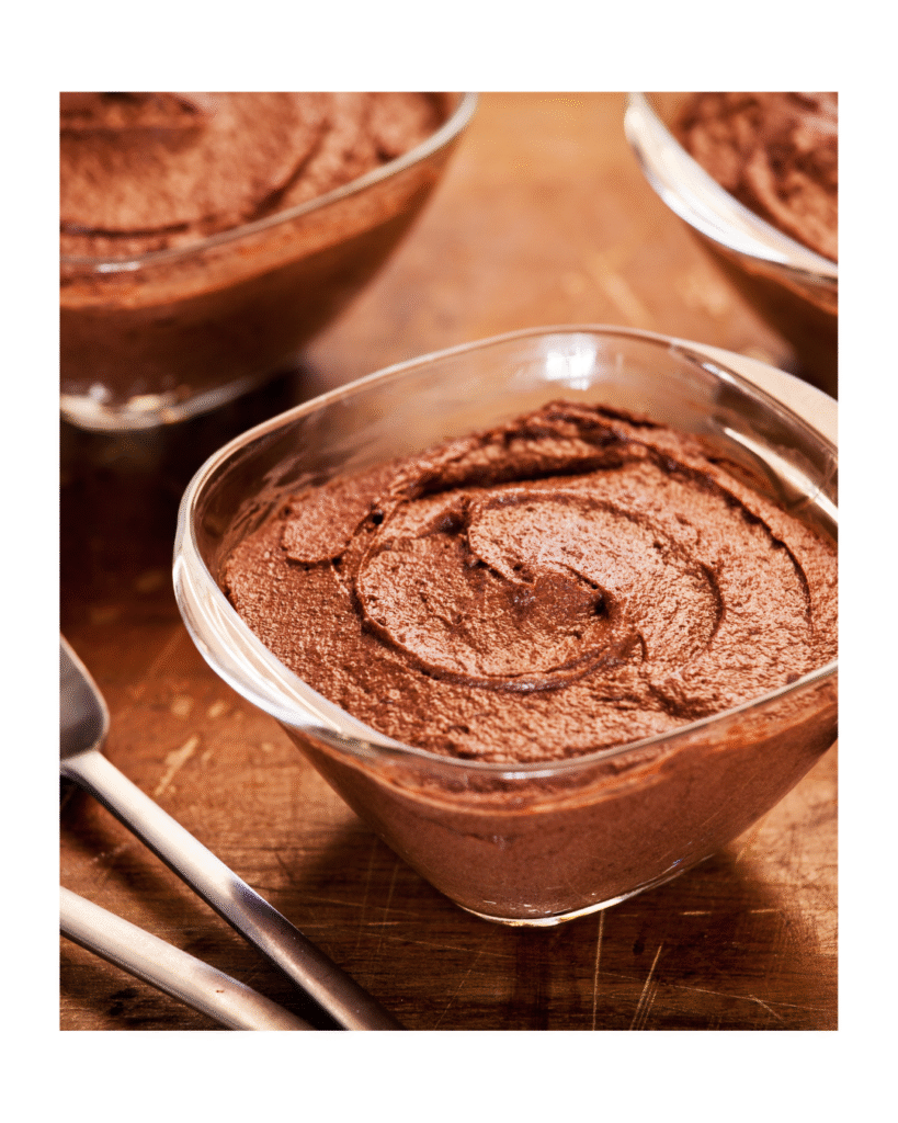 Mousse de chocolate con aguacate