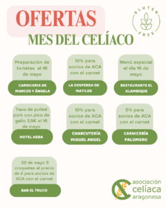 Ofertas especiales mayo celíaco