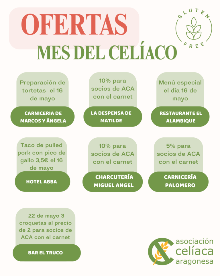 Ofertas especiales mayo celíaco