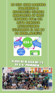 Donación de CEIP Juan Lorenzo Palmireno