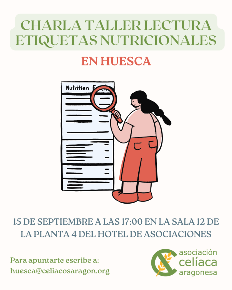 Charla-taller lectura de etiquetas nutricionales en Huesca